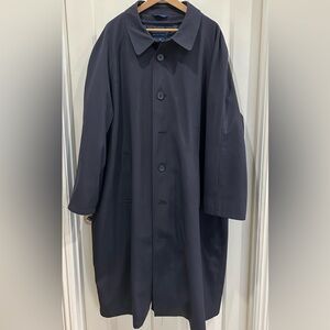 US AIRWAYS Men's 50 R Coat Stan Herman Long Winter Jacket Twin Hill Navy Blue